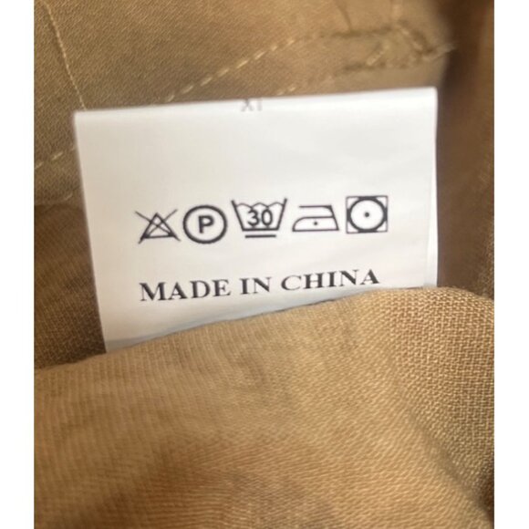 Funyyzo Wide Leg Pants Womens XL Brown New Elastic Waist - Picture 7 of 9